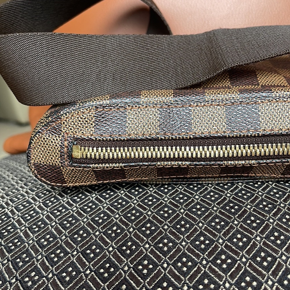 LIKE NEW LOUIS VUITTON DAMIER EBENE BROWN CANVAS GERONIMOS BAG CA1022 N51994 - Picture 14 of 17
